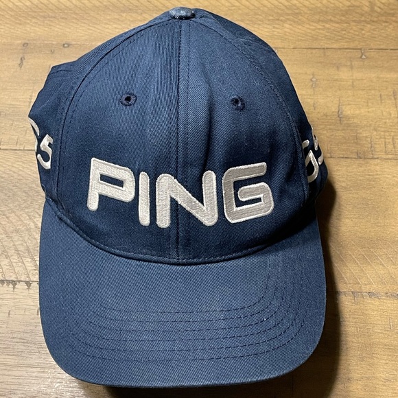 PING, Navy Blue Golf hat, adjustable - Picture 1 of 4